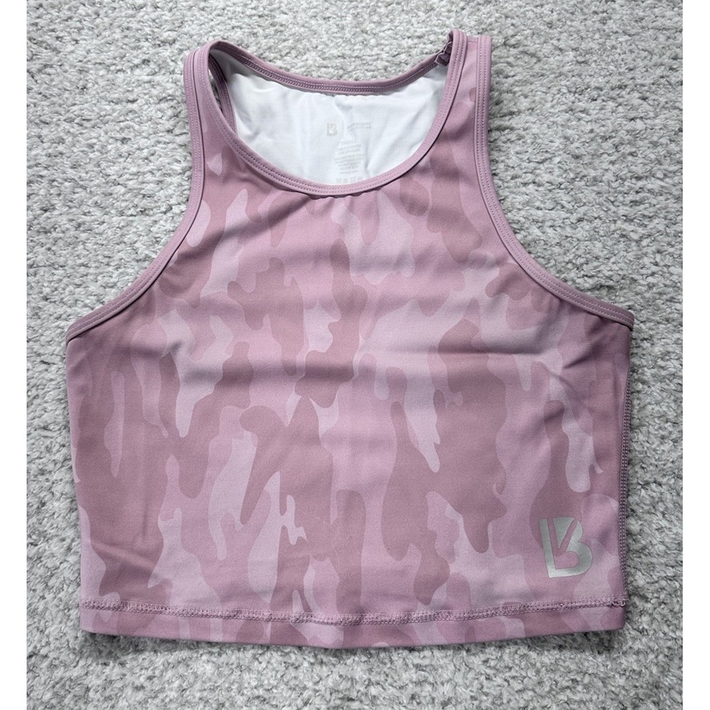 BuffBunny Pink Camo Crop Tank Top